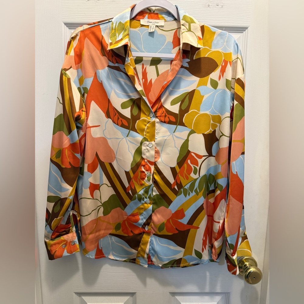 House of Harlow 1960 Multicolor Floral Button-Down Shirt